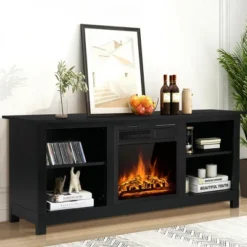 Costway 58'' 2-Tier Fireplace TV Stand W/18'' 1500W Electric Fireplace 65'' -Costway GUEST 375ad90b abc6 4c3c 809b de277ee4e365