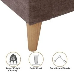 Costway Modern Fabric Couch Sofa Love Seat Upholstered Bed Lounge Sleeper 2-Seater Brown -Costway GUEST 3833fef8 83cb 4c56 8c5f 0fce8de1b3c0