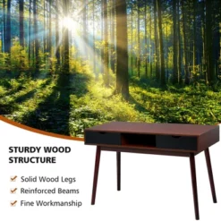 Costway 48'' Computer Desk Study Workstation Laptop Table Home Office W/ Drawers -Costway GUEST 38509e65 bd60 4e76 86c8 9e636d9470eb