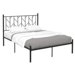 Costway Full/Qween/Twin Size Metal Platform Bed Frame Vintage Headboard Mattress Foundation Black -Costway GUEST 385aa141 6cfe 4ba8 8fbe b16b094bab92