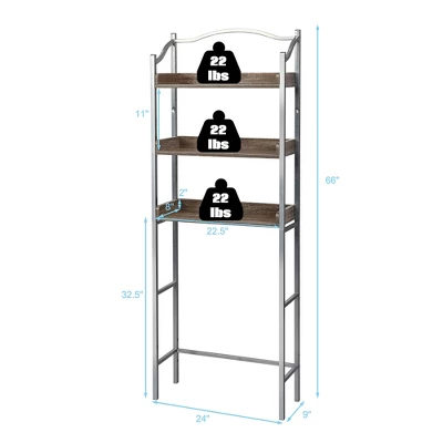 Costway 3-Tier Bathroom Spacesaver Storage Rack 4 Costway 3-Tier Bathroom Spacesaver Storage Rack - Image 2