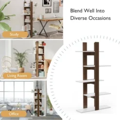 Costway 5-Tier Bookshelf Freestanding Storage Shelf Tree Bookshelf Room Divider -Costway GUEST 391bf145 4fc2 436e 85c8 c6f028c0fe76