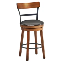 Costway Set Of 2/4 BarStool 25.5'' Swivel Counter Height Dining Chair With Rubber Wood Legs -Costway GUEST 39519f99 03af 44e3 aa6f c6912f53aee6