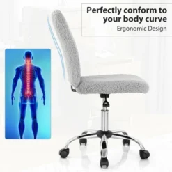 Costway Armless Faux Fur Leisure Office Chair Adjustable Swivel Task Chair 17 Costway Armless Faux Fur Leisure Office Chair Adjustable Swivel Task Chair -Costway GUEST 39956985 477e 4a9d a6fe 151c03e3408f