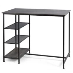 Costway Bar Pub Table Industrial Counter Black Dining Table With Metal Frame -Costway GUEST 39e3dd72 8d38 40ec 94aa 8278c80d5126