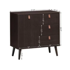 Costway Sideboard Entryway Console Table W/ Display Cabinet Brown Home -Costway GUEST 39ff517d f012 4c0f 9767 c3f78f582670