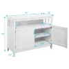 Costway Modern Kitchen Storage Cabinet Buffet Server Table 36" Sideboard Dining Wood White -Costway GUEST 3a7e41cd 1e24 4474 b1e2 2b40a39e9339