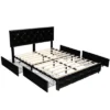 Costway Upholstered Platform Bed W/ 4 Drawers PU Leather Button Tufted Headboard -Costway GUEST 3b0976bd 25dc 4b3c 8038 6a1c284b4d43
