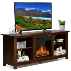 Costway 58'' 2-Tier Fireplace TV Stand W/18'' 1500W Electric Fireplace 65'' -Costway GUEST 3b28a4e4 5ee3 48ef 8da2 de6f4b3b1f56