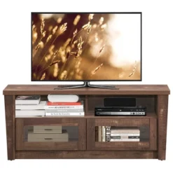 Costway TV Stand Entertainment Center Hold Up To 55'' TV With 2 Shelves & 2 Door Cabints -Costway GUEST 3b7f8443 e033 428a 92d5 5f72e94f9cd2