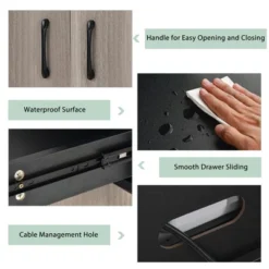 Costway 3-Door 71'' Kitchen Buffet Pantry Storage Cabinet W/Hutch Adjustable Shelf Black 17 Costway 3-Door 71'' Kitchen Buffet Pantry Storage Cabinet W/Hutch Adjustable Shelf Black -Costway GUEST 3b859028 a76f 4d7f b512 29856647c685