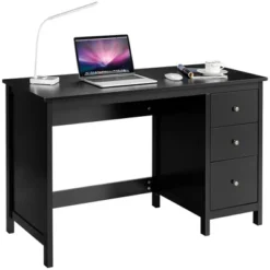 Computer Desk Study Writing Desk Home Office Workstation With 3 Drawers WhiteBlack -Costway GUEST 3c77ef4a d8fb 4c71 b68f e47705b0826e