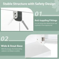 Costway 41'' Farmhouse Kitchen Pantry Storage Cabinet W/Doors Adjustable Shelves -Costway GUEST 3cd1f8c8 f0fc 4809 a4b9 a5d559c34d87