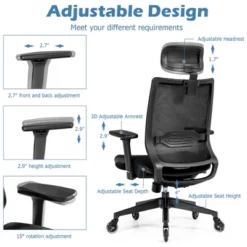 Costway Office Chair Adjustable Mesh Computer Chair With Sliding Seat & Lumbar Support -Costway GUEST 3cdcaeae b4b7 48b4 a1d5 1851115e65ac