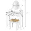Costway Vanity Table Dressing Table 5 Make Up Table Stool -Costway GUEST 3d61d677 9fb9 4043 90ed edb070d66e4d