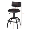 Costway Adjustable Swivel Bar Stool PU Leather Steel Frame Chair W/Backrest&Footrest Low Back -Costway GUEST 3da53186 74e5 4447 ab63 03002911442c