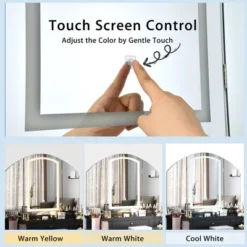 Costway Vanity Table Stool Set Large Tri-folding Lighted Mirror 6 Drawer Dresser WhiteBlack -Costway GUEST 3dd5409f ca65 4c65 91f2 d3e0c9aacc64