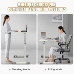 Costway Height Adjustable Computer Desk Sit To Stand Rolling Notebook Table Portable -Costway GUEST 3e1930c6 062c 428d 9b9b 6dd0ffa35ed7
