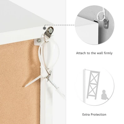 Costway 9 Cube Bookcase Cabinet Wood Bookcase Storage Shelves Room Divider Organization 9 Costway 9 Cube Bookcase Cabinet Wood Bookcase Storage Shelves Room Divider Organization - Image 7