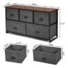 Costway 5 Drawers Dresser Storage Unit Side Table Display Organizer Dorm Room Wood Black -Costway GUEST 3e584b9b 6759 429f b19e 68f5264d03c7