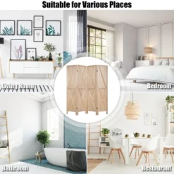 Costway 4Panels Folding Wooden Divider W/x-shaped Design 5.6 Ft Tall Brown -Costway GUEST 3e81e0af 5aac 4ab0 ac57 3913f0f1a1e6