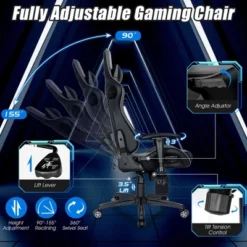 Costway Massage Gaming Chair With 2 Bluetooth Speakers Adjustable Swivel Racing Style Chair 14 Costway Massage Gaming Chair With 2 Bluetooth Speakers Adjustable Swivel Racing Style Chair -Costway GUEST 3ea8441f d275 4079 a3ac 10a911b09958
