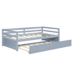 Costway Twin Size Trundle Daybed Wooden Slat Support Mattress Platform For Kids EspressoWhite 24 Costway Twin Size Trundle Daybed Wooden Slat Support Mattress Platform For Kids EspressoWhite -Costway GUEST 3eb318b5 b454 46f8 aef6 add257e9f485