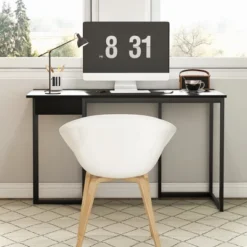 Costway Computer Desk Home Office Gaming Table Workstation Metal Frame With Drawer Walnut/Black/Rustic/Natural 17 Costway Computer Desk Home Office Gaming Table Workstation Metal Frame With Drawer Walnut/Black/Rustic/Natural -Costway GUEST 3ec2697d 9fc2 4cab 8c03 f6b6dc5e25dc