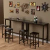Costway 3 Pieces Bar Table Set Counter Height Breakfast Bar Dining Table W/Stools 1 Costway 3 Pieces Bar Table Set Counter Height Breakfast Bar Dining Table W/Stools -Costway GUEST 3ecbe4c2 ad64 42b4 b5b9 6594b9fe9af1