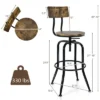 Costway Set Of 4 Industrial Bar Stool Adjustable Swivel Counter-Height Dining Side Chair -Costway GUEST 3ee6dd37 edb8 4697 826b d5b398e7b187