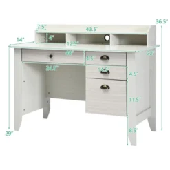 Costway Computer Desk PC Laptop Writing Table Workstation Student Study Furniture White -Costway GUEST 3eed63ea 9017 48e4 99d7 73a71fd8aafd