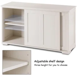 Costway Kitchen Storage Cabinet Sideboard Buffet Cupboard Wood Sliding Door Pantry White -Costway GUEST 3f559807 c55e 44aa 9080 c81e6961219c