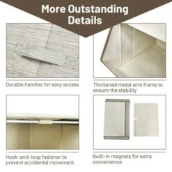 Costway Stackable Large Bins Cubes W/Lids Storage Organizers W/Linen&Oxford Fabric 4 Sets 18 Costway Stackable Large Bins Cubes W/Lids Storage Organizers W/Linen&Oxford Fabric 4 Sets -Costway GUEST 4003dec2 cdc4 45c9 bb42 bc5e7a89e4dc