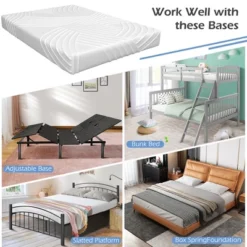 Costway 8'' Gel Infused Memory Foam Mattress Jacquard Firm Hybrid Pressure Relief QueenFull -Costway GUEST 4046ce05 12f6 4ce3 8c2f 67fc20759f36