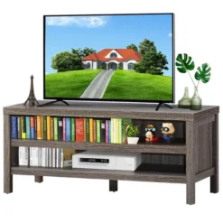 Costway 3-Tier TV Stand Console Cabinet For TV's Up To 45'' W/ Storage Shelves -Costway GUEST 407db133 f066 4f7b bdb2 ae6547cb9f6b