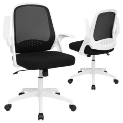 Costway Mesh Office Chair Adjustable Rolling Computer Desk Chair W/Flip-up Armrest WhiteBlack 23 Costway Mesh Office Chair Adjustable Rolling Computer Desk Chair W/Flip-up Armrest WhiteBlack -Costway GUEST 407ddaf8 8adc 4199 abdd a522164a65ae