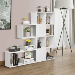 Costway 5-Tier Bookshelf Corner Ladder Bookcase Display Storage Rack White 14 Costway 5-Tier Bookshelf Corner Ladder Bookcase Display Storage Rack White -Costway GUEST 409a42a9 0132 4a2c bcea 1f79852527fb