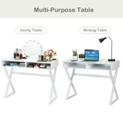 Costway Modern Computer Desk Writing Desk Makeup Vanity Table Storage 17 Costway Modern Computer Desk Writing Desk Makeup Vanity Table Storage -Costway GUEST 4102989a 5e0c 44e7 b5e6 97dbdc7578ab
