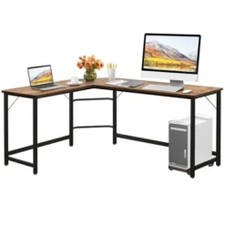 Costway L-Shaped Computer Desk Corner Workstation Study Gaming Table Home Office -Costway GUEST 411e099b dc9d 4cd9 b943 38c40f08a9f0
