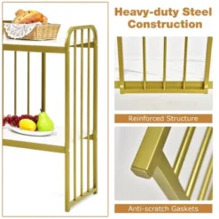 Costway 2-Tier Console Table Modern Buffet Serving Table Storage Shelf For Entryway -Costway GUEST 412a6a7c a970 4235 8f2f f642d4c20c21