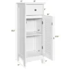 Costway Bathroom Floor Storage Cabinet Side Wooden Organizer W/ Drawer & Shutter Door -Costway GUEST 41691f5f 25a3 43b2 9477 93733f70d6e3