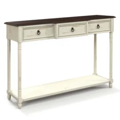 Costway Farmhouse Console Table Entryway Sideboard With 3 Drawers & Open Storage Shelf 19 Costway Farmhouse Console Table Entryway Sideboard With 3 Drawers & Open Storage Shelf -Costway GUEST 4178f306 b99f 446f 9f03 6cdefae169a6
