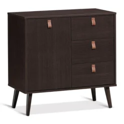 Costway Sideboard Entryway Console Table W/ Display Cabinet Brown Home -Costway GUEST 41b7e924 a652 4f4d be17 edde5f53e80c