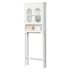 Costway Over The Toilet Bathroom Space Saver Carved Top Toilet Rack W/ Adjustable Shelf -Costway GUEST 420d9de1 ec10 472b 884a 5856d7e94649