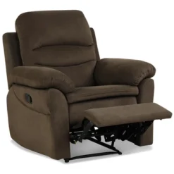 Costway Recliner Chair Single Sofa Armchair Sleeper Lounger W/ Footrest GreyBrown -Costway GUEST 421443bc 6add 4343 b24f 36ceb41788bc