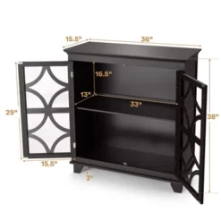 Costway Kitchen Storage Cabinet Buffet Sideboard W/ Glass Doors & Adjustable Shelf -Costway GUEST 42bda300 659d 41eb 9a1a 3dea1aeb03ea