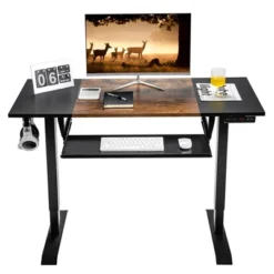 Costway 48'' Electric Sit To Stand Desk Adjustable Workstation W/ Keyboard Tray -Costway GUEST 430f9937 47af 4c2a 94ae b189fa9ed3d6