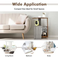 Costway 3 Tier Sofa Side End Table Storage Shelf Accent Compact For Living Room Bedroom -Costway GUEST 4354256b a655 4711 b482 ab4a0372e1c2