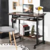 Costway Computer Desk Rolling Laptop Cart Writing Workstation W/ Keyboard Tray -Costway GUEST 43c9c8d3 3b37 4409 a542 b4528b676006