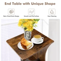 Costway 2PCS Side Table Sofa Couch Table Compact C-shape End Table Snack Coffee Table 16 Costway 2PCS Side Table Sofa Couch Table Compact C-shape End Table Snack Coffee Table -Costway GUEST 43c9de1c 86de 4ee3 8ab5 39be67885ba8